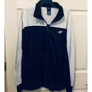 NordicTrack Men's White and Black Color Block Full Zip Jacket - Size L